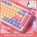 Cotton Candy 104+32 XDA Profile Keycap Set PBT Dye-subbed for Keyboard English/Japanese/Korean/Russian/French/Spanish/German/Portuguese